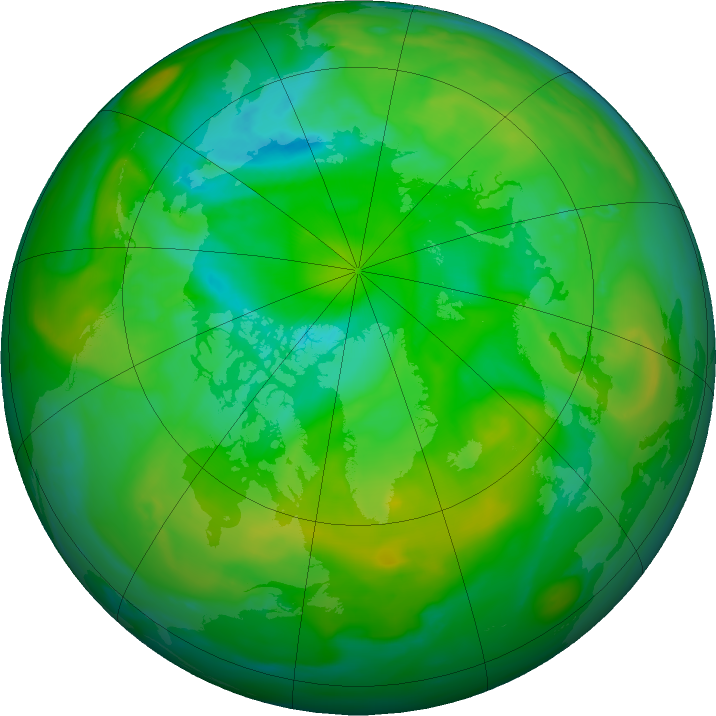 Arctic ozone map for 12 July 2022